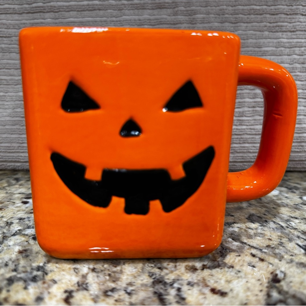 NWT Pumpkin Mug Halloween Jack-O-Lantern Square Mug